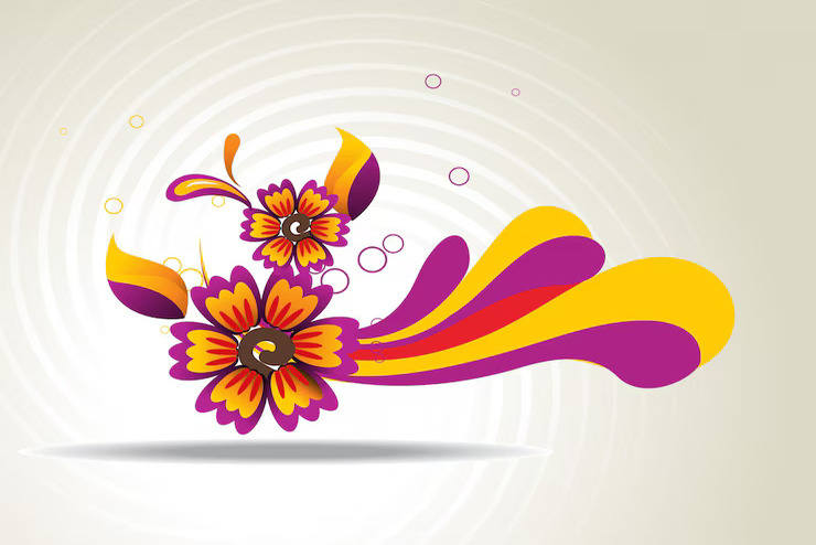colorful abstract flower background_1394 974 1