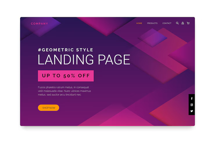 minimal geometric landing page_23 2148345216