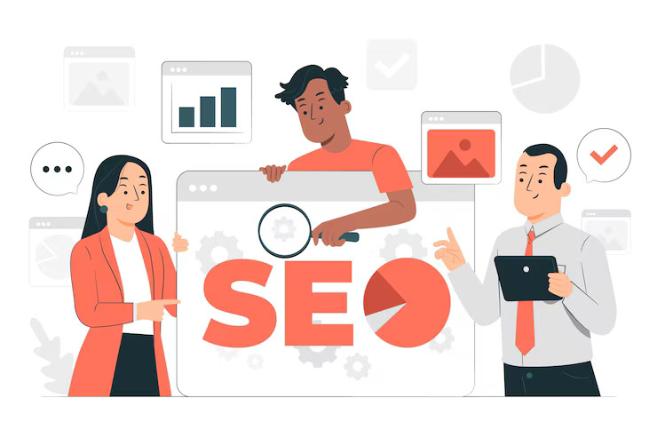 seo analytics team concept illustration_114360 9205